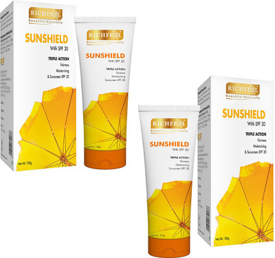 

Richfeel Sunshield with (SPF 30) 100g (Pack of 2) - SPF 30 PA++(200 g)