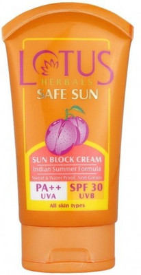 

Lotus Safe Sun Block Cream - SPF 30 PA++(100 g)