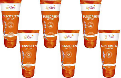 

Lacura Sunscreen Lotion SPF30 (Pack of 6 pc 100 ml each) - SPF 30 PA++(600 ml)