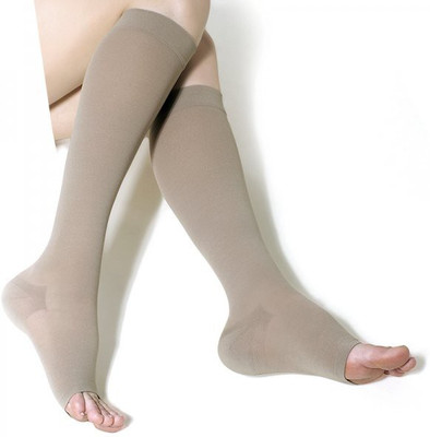 

ONTEX Silver Anti Microbial Compression Stockings Knee Support, Beige