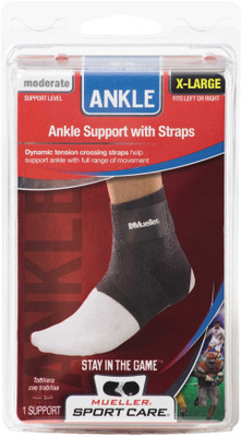 

Mueller Neoprene Blend with Straps Ankle Support, Black
