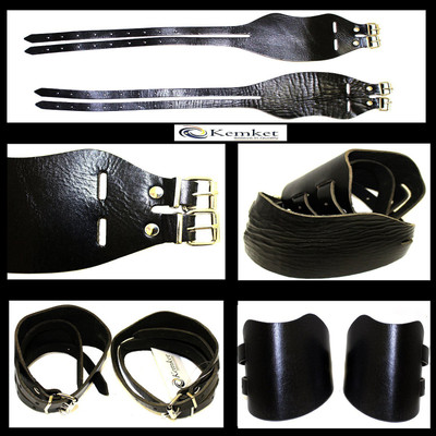 

Kemket Wrist Straps pair Double Buckle Wrist Support, Black