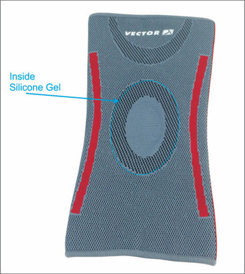 

Vector X Knee Support with Gel Knee Support, Grey;red