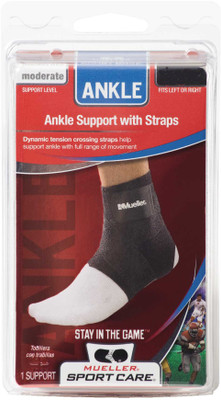 

Mueller Neoprene Blend with Straps Ankle Support, Black