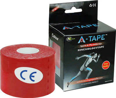 A-TAPE Kinesiology Tape Knee, Calf & Thigh Support, Red