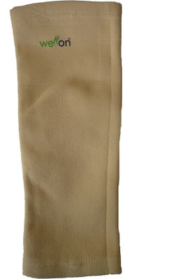 Wellon Elastic Knee Support (Knee Cap) Knee, Calf & Thigh Support (XL, Beige)