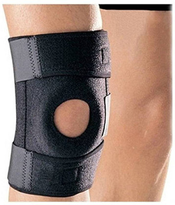 

Shoopers Compression muscle Joint Protection Gym Wrap Open Patella Knee Support, Black