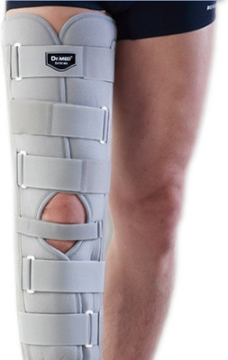 Dr.Med Long Immobilizer Knee, Calf & Thigh Support, White