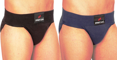 

SportSoul Cotton Gym & Athletic Abdomen Support (L, Black, Navy Blue), Black;blue