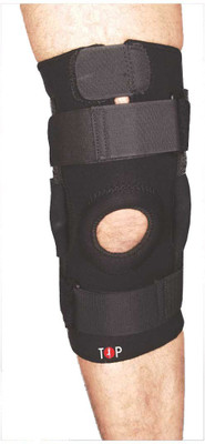 

Mediexchange Knee Brace Open Patella Neoprene with Hinges Knee Support, Black