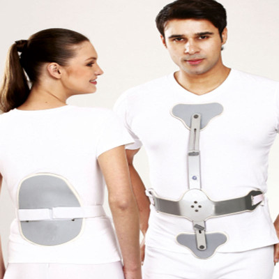 

Tynor Orthopaedic Ash Hyper Extension Brace Short Back Support, Grey