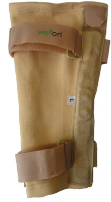 

Wellon Elastic Knee Support Hinged - Tubular Knee, Calf & Thigh Support (XL, Beige)