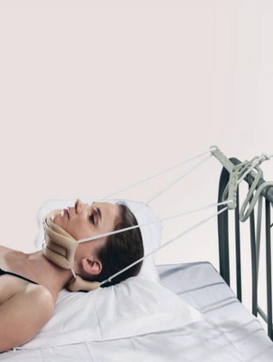 

Tynor Cervical Traction Unit Device -New- Easy Home Use. G26- Sleeping Neck Support, Grey
