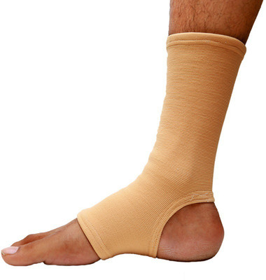 Arsa Medicare Adjustable Open Heel Ankle Support (S, Beige)