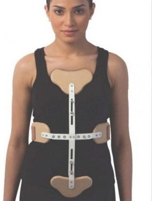 

Flamingo Hyper Extension Brace Back & Abdomen Support (Free Size, Beige)