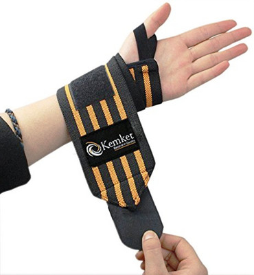 

Kemket Wrist Support Bandage Wrist Support, Black;yellow