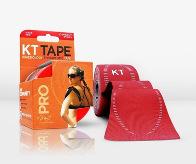 

KT TAPE Pro Pre-Cut 20 Strip Synthetic Rage Red Ankle Support (Free Size, Red)
