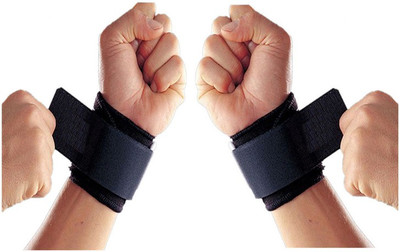 

KING FITNESS PROFESSIONAL WORKOUT HARD SET OF 2 PC Wrist Support, Black