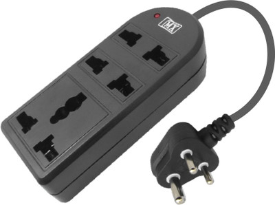 

MX 3 pin Universal Sockets Extension Power strip with spike suppressor and 1.5 meters Electrical Cable 3 Socket Surge Protector(Black)