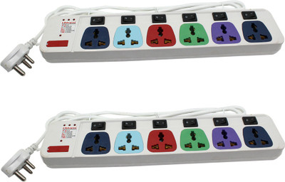 

Pinnacle 5 Meter 6 Socket Surge Protector(Multicolor)