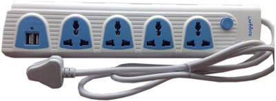 

Lapmate Spike Protection With Usb Port 4 Socket Surge Protector(White)