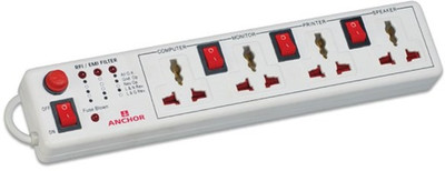 ANCHOR 22568 4 Socket Extension Boards(White)