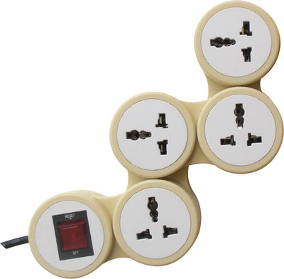 

MX 4 Sockets Surge & Spike guard with Universal Socket and 1.5 Meters power cable 4 Socket Surge Protector(Multicolor)