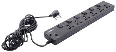 

Frontech Spike 6 Socket Surge Protector(Black)