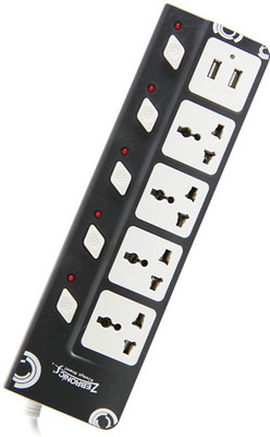 

Zebronics 4PS Plus USB 4 Socket Surge Protector(Black)