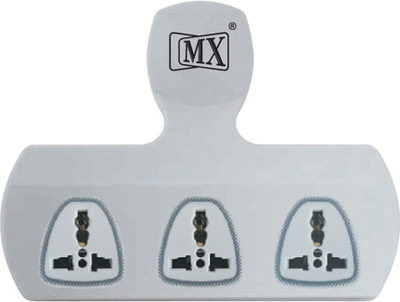 

MX Universal Adaptor 3 Socket Surge Protector(Multicolor)