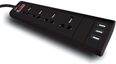 

Portronics POR 278 4 Socket Surge Protector(Black)