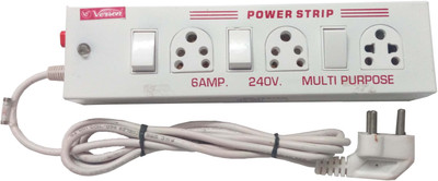 

VERSON ED1433VR 3 Socket Surge Protector(White)