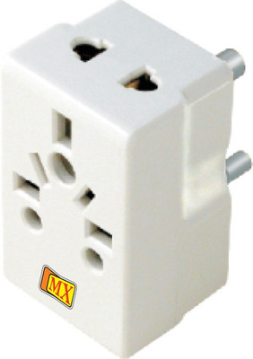 

MX 3 Pin Universal Sockets Multiplug Electrical Power Travel Adapter 3 Socket Surge Protector(White)