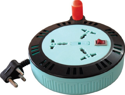 MX EXTENSION BOX WITH FUSE - 3 MTR'S 3 Socket Extension Boards(Black, Blue)