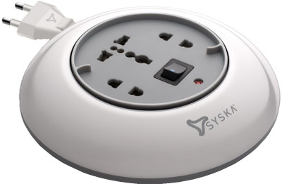 Syska Power Wheel 3  Socket Extension Boards (Grey, White)