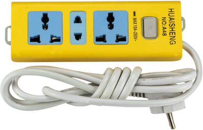 

ANNI CREATIONS Essential 3 Socket Surge Protector(Yellow)