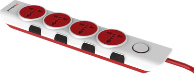 

Gold Medal I-Design 4x4 4 Socket Surge Protector(White, Red)