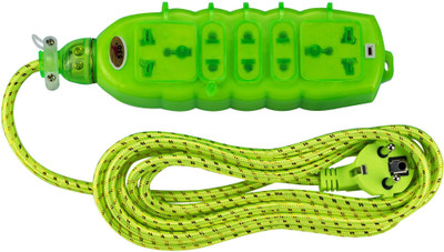 

ANNI CREATIONS Essential 5 Socket Surge Protector(Green)
