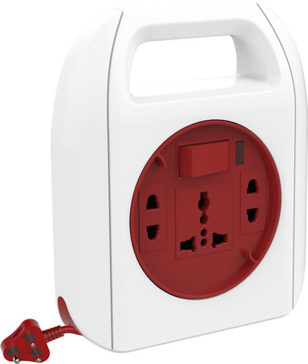 

Gold Medal Sliq 3 Socket Surge Protector(White, Red)
