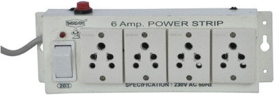 

Sargam Spike Busters 4 Socket Surge Protector(White)