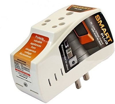 

Smart Plug High Low Voltage Cutout/ Protector Rated @ 16amp. 1 Socket Surge Protector(White)