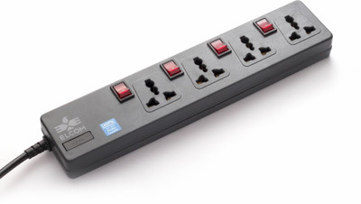 

Elcom Spike Guard 4-Universal Sockets 4-Switches 4 Socket Surge Protector(Grey)