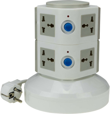 

ANNI CREATIONS Essential 8 Socket Surge Protector(Grey)