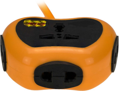 

ANNI CREATIONS Essential 4 Socket Surge Protector(Orange)