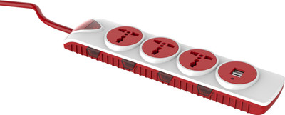 

Gold Medal Plugged-IN with USB 3 Socket Surge Protector(White)