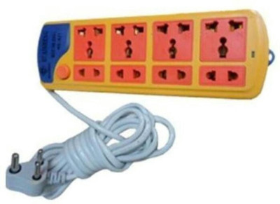 

Cretiv 4 x 4 Sturdy Switch Board 8 Socket Surge Protector(Multicolor)