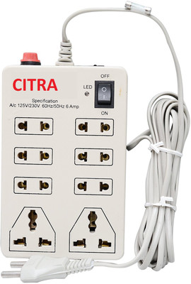 Citra extension cord 8 sockets 8 Socket Extension Boards(Beige) Citra extension cord 8 sockets 8 Socket Extension Boards(Beige)