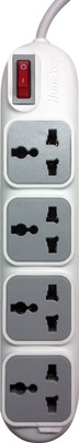 

Huntkey Power 4 Socket Surge Protector(White, Grey)