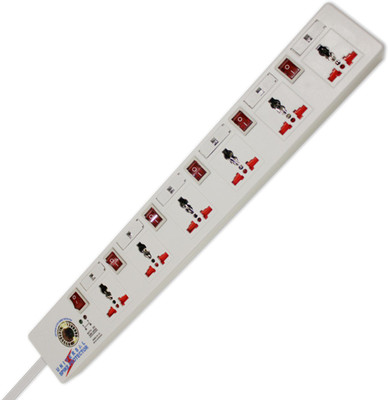 

MX 6 SOCKET UNIVERSAL SPIKE SUPPRESSOR WITH INDIVIDUAL FUSE, SWITCH & CHILD SAFETY SHUTTER 6 Socket Surge Protector(Multicolor)