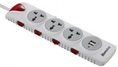 

Huntkey Power 4 Socket Surge Protector(White, Red, Grey)